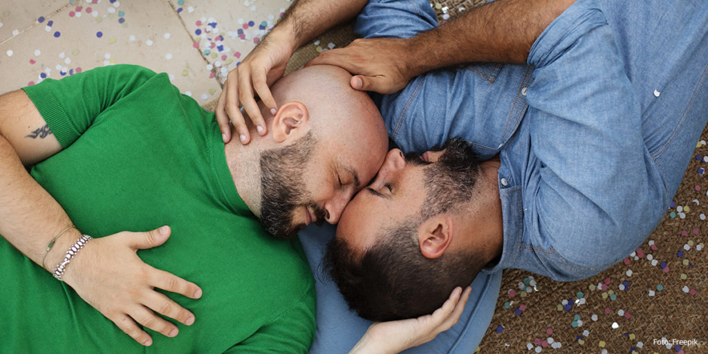 Gay Couple Cuddling