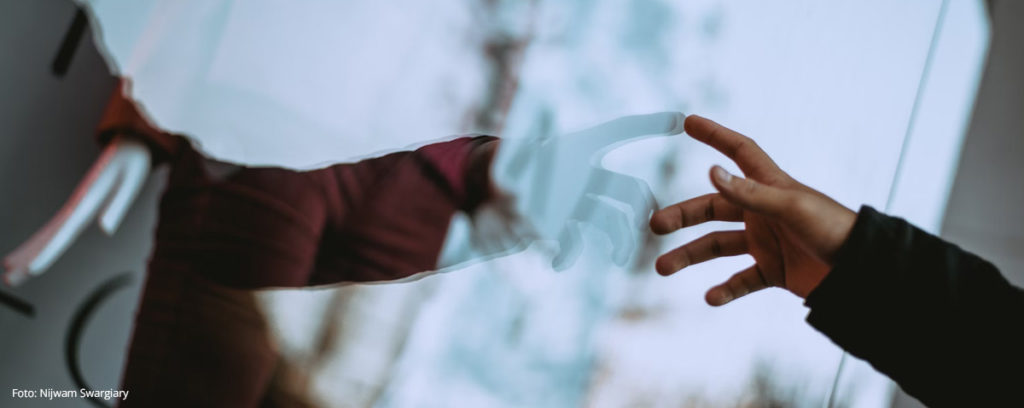 Hands Reflection Window